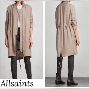 All Saints Women's Beige Trench Coat
